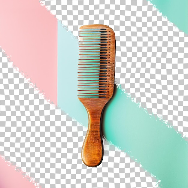 PSD a wooden comb with a wooden handle that says comb on it