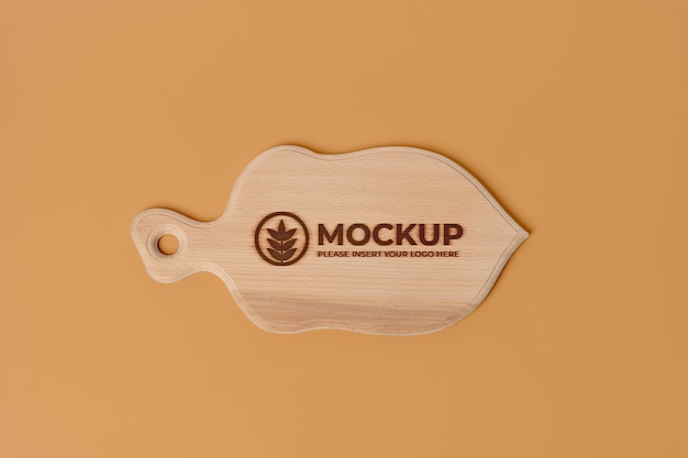 Wooden cutting board mock-up design