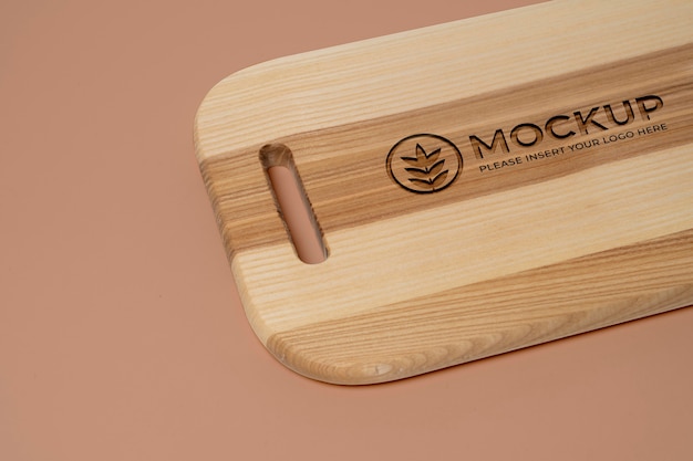 Wooden cutting board mock-up design