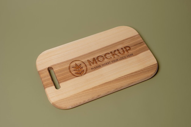 Wooden cutting board mock-up design