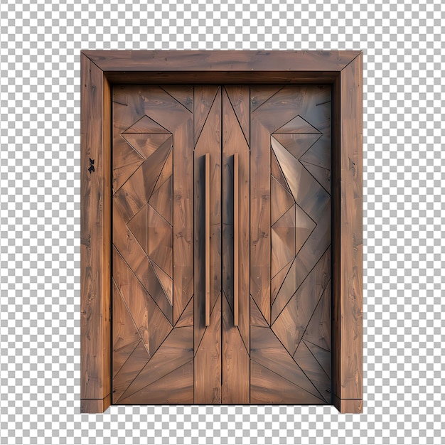 Wooden Doors Collection Isolated on transparent background