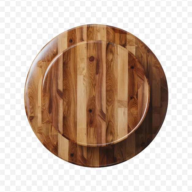 a wooden floor with a round circle on it