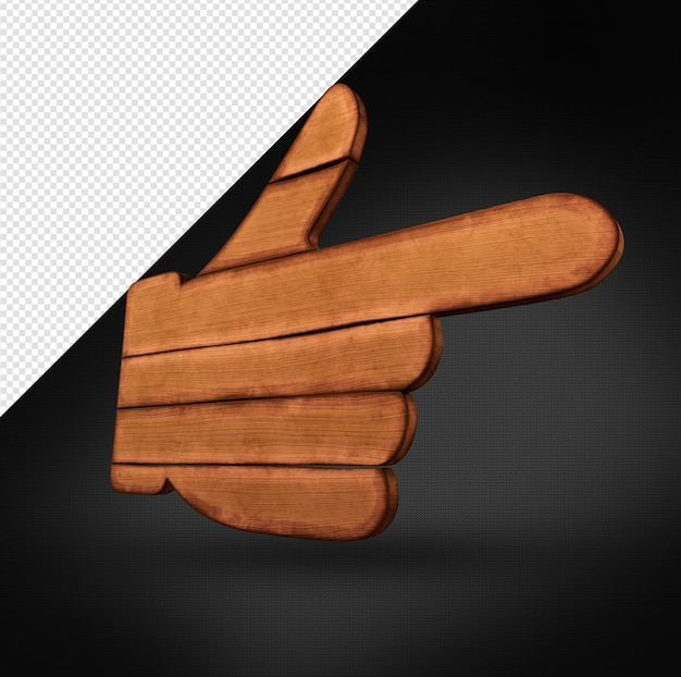 Wooden hand indicating direction