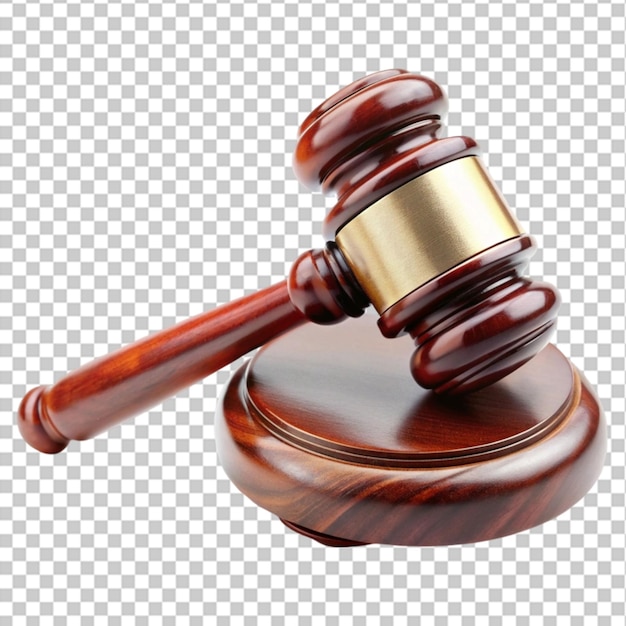 A wooden judge gavel transparent background