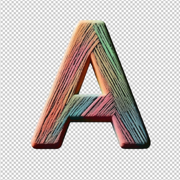 a wooden letter a with a wood grain pattern