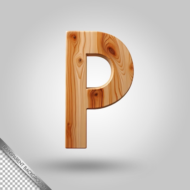 A wooden letter