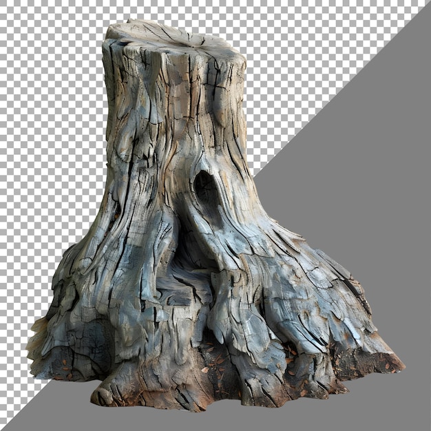 Wooden Log on Transparent Background Ai Generated