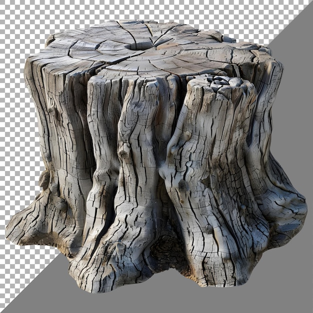 Wooden Log on Transparent Background Ai Generated