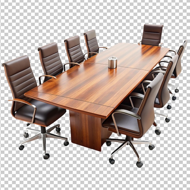 wooden office conference table Transparent Background