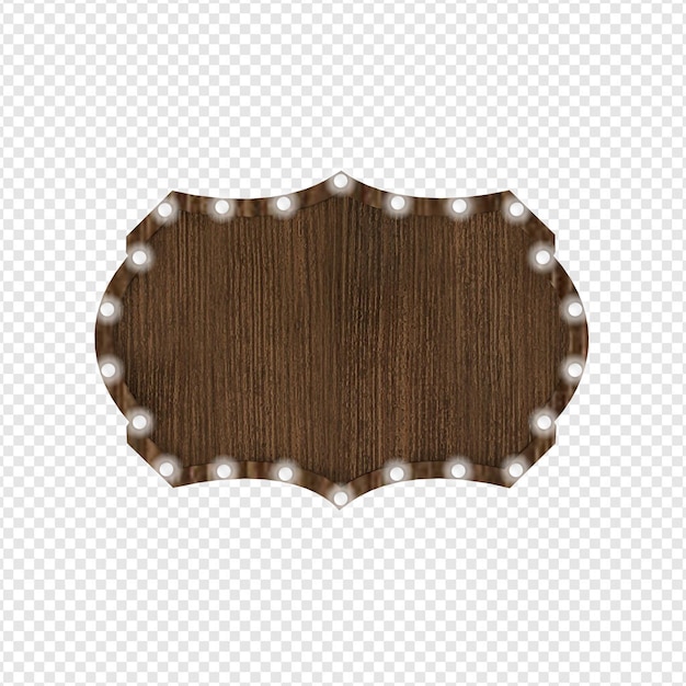 WOODEN PLATE WITH LIGHTS