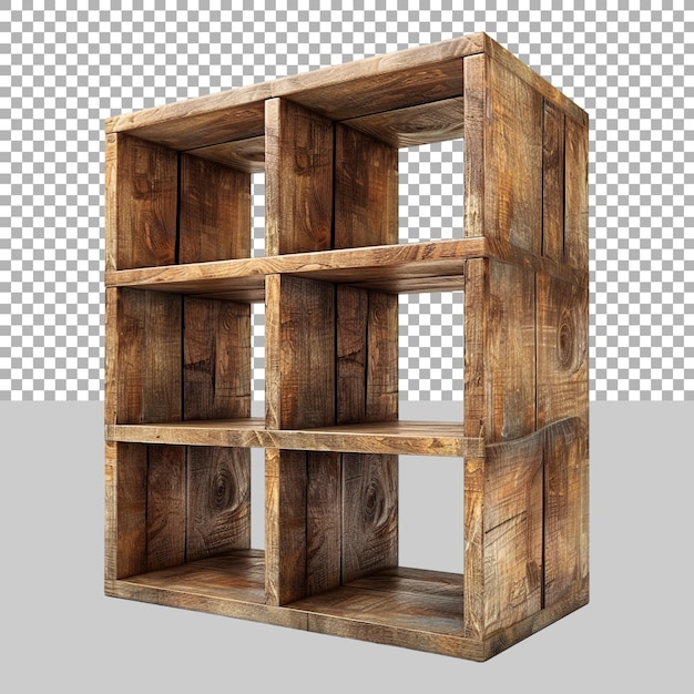 Wooden Rack on Transparent background Ai Generated