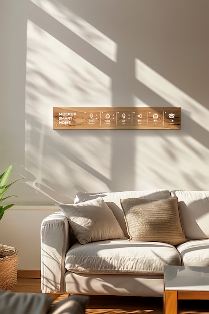 Wooden screen mockup design