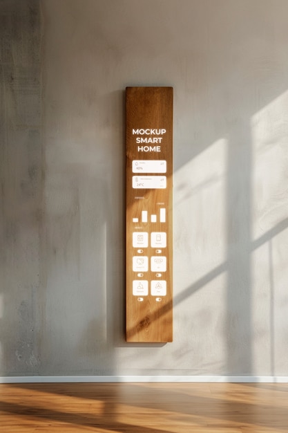 Wooden screen mockup design