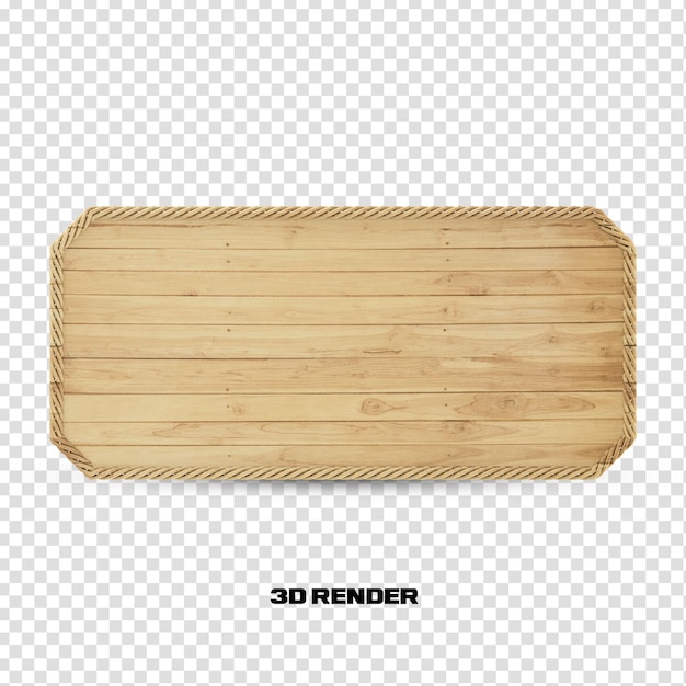 Wooden sign 3d render