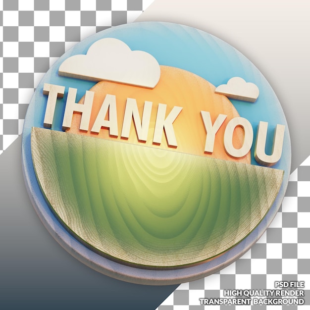 wooden sign in relief painted with a thank you text