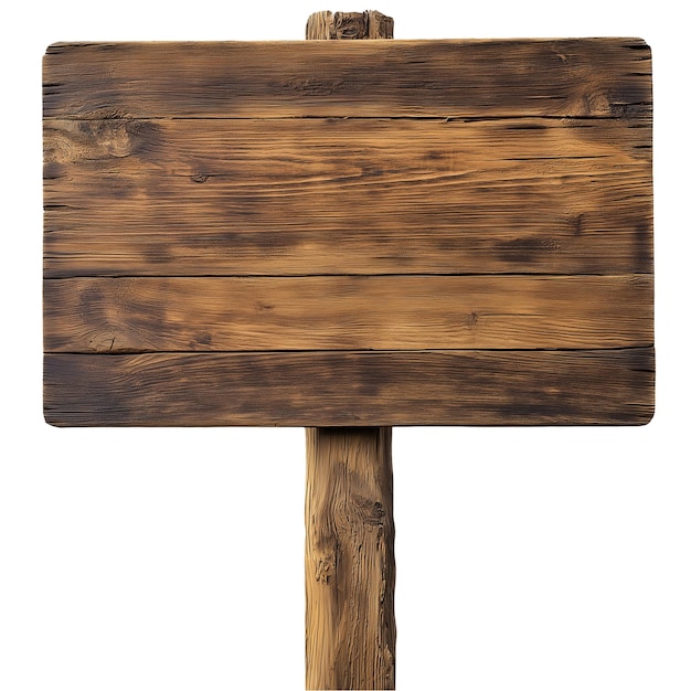 PSD wooden signboard isolated