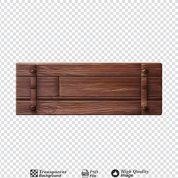 wooden signboard mockup isolated on transparent background