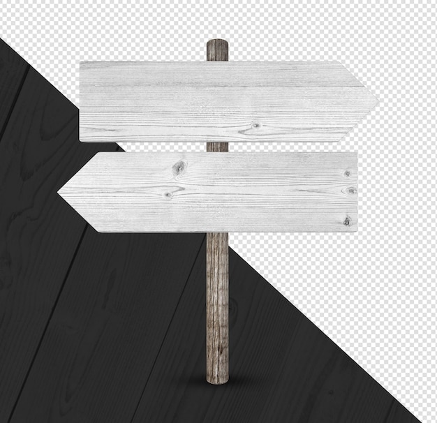 Wooden singboard hanging 3d render