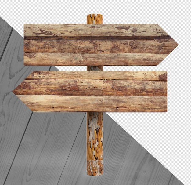 Wooden singboard hanging 3d render