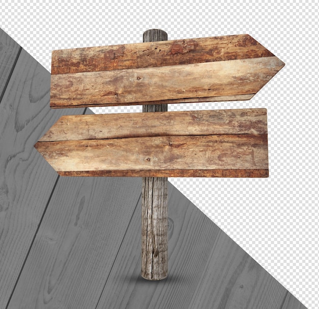 Wooden singboard hanging 3d render