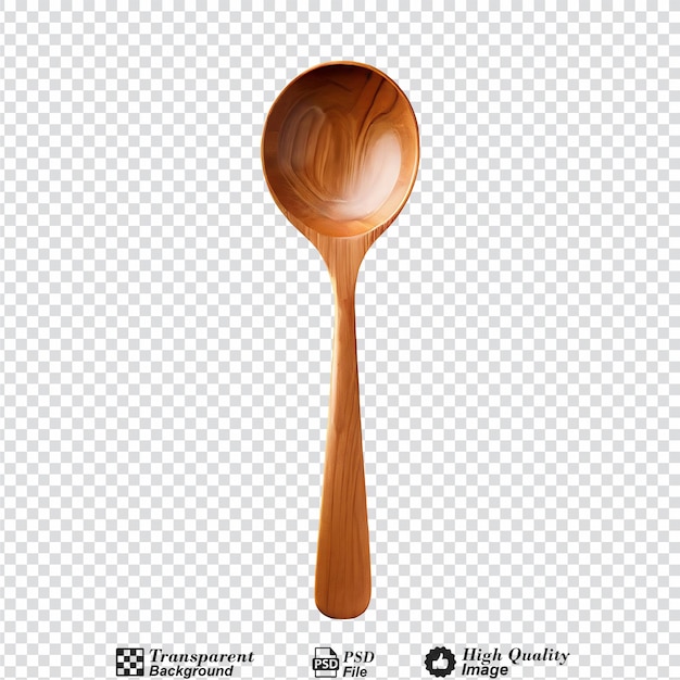 wooden spoon isolated on transparent background