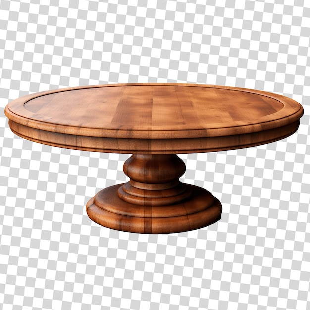 A wooden table Isolated on transparent background PSD file format