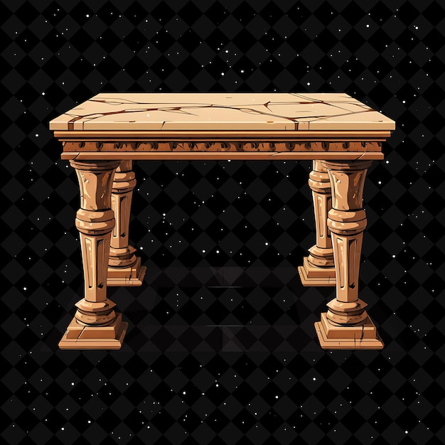 a wooden table with the letters l on it