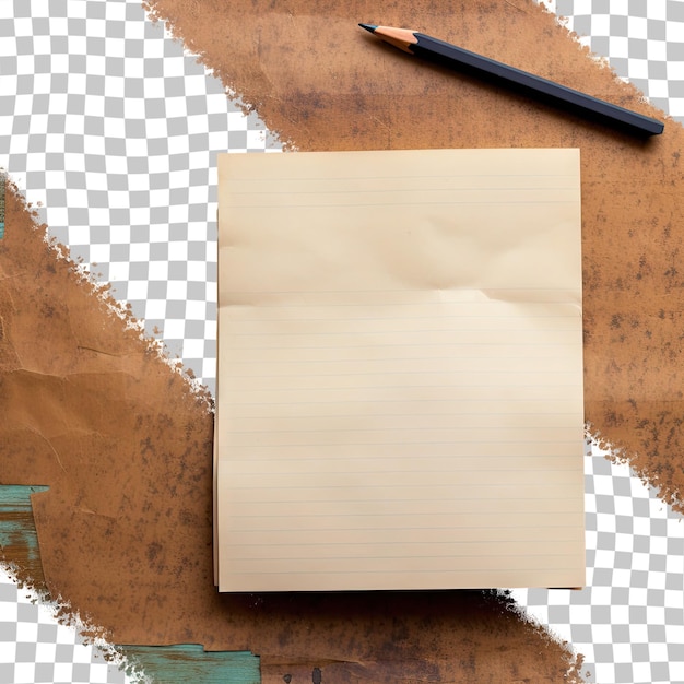 Wooden table with notebook and paper money on top