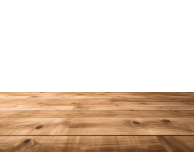 A wooden table with a white background