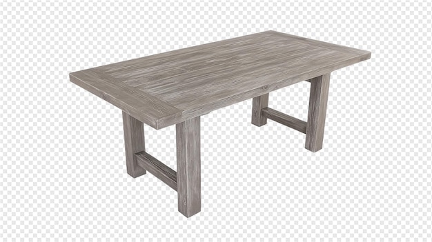 a wooden table with a white top and a wooden legs