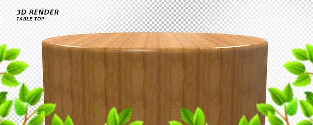 Wooden tabletop styles 3d render