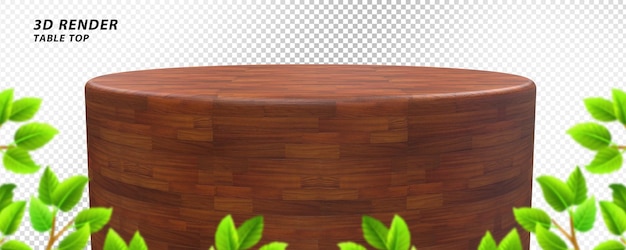 Wooden tabletop styles 3d render