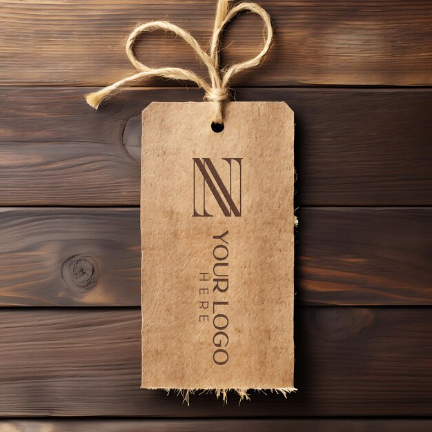 PSD a wooden tag that says quot your front quot on a wooden background