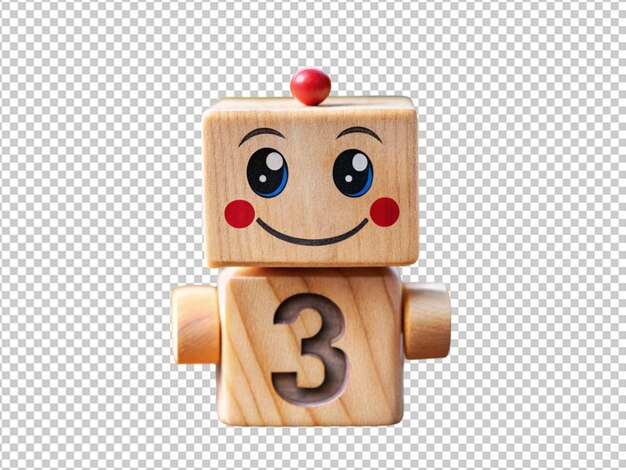 wooden toy with a face