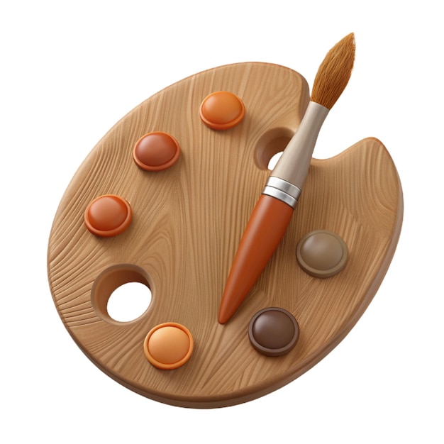 a wooden toy with a wooden face and a pencil on it