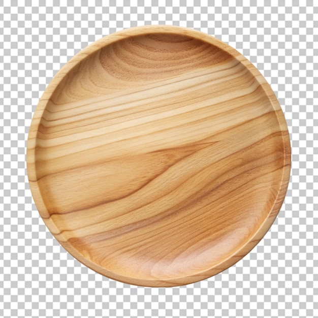 Wooden tray Isolated on transparent background