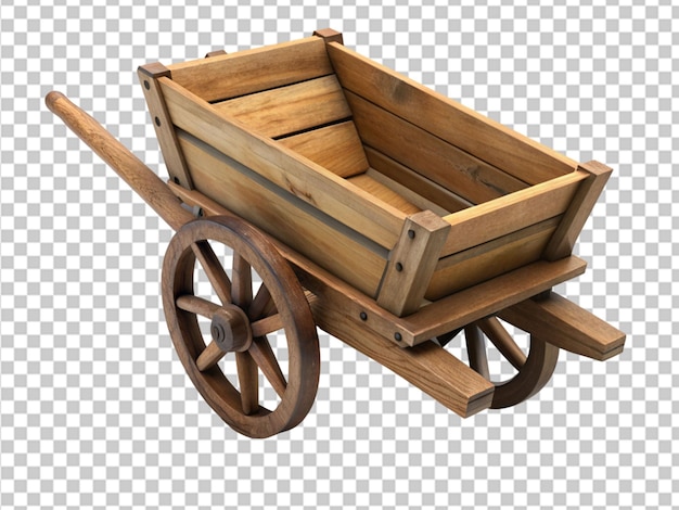 wooden wheel cart