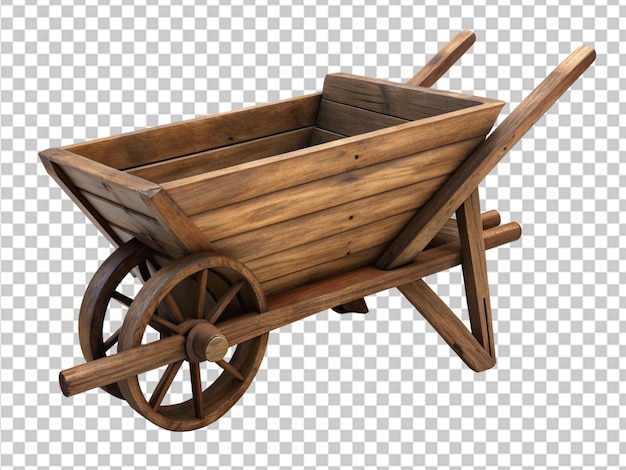 wooden wheel cart