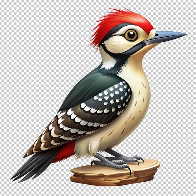 PSD woodpecker isolated