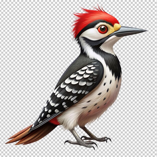 PSD woodpecker isolated