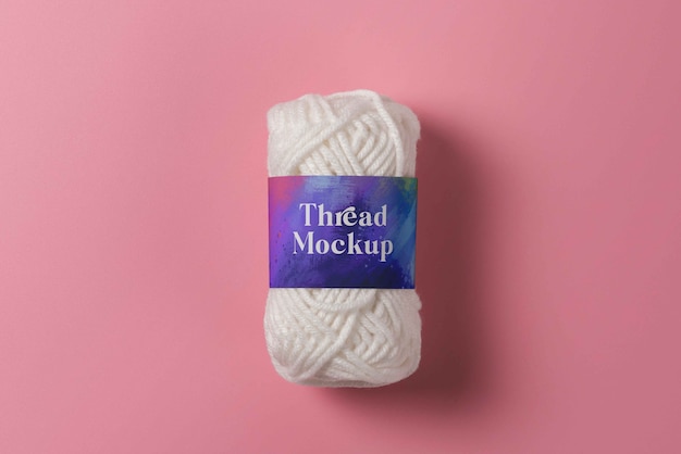 PSD wool of thread packaging mockup