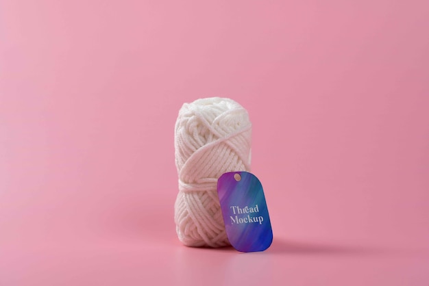 PSD wool of thread packaging mockup