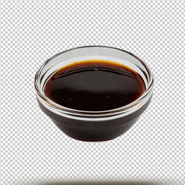 Worcestershire Sauce in a bowl isolated on transparent background