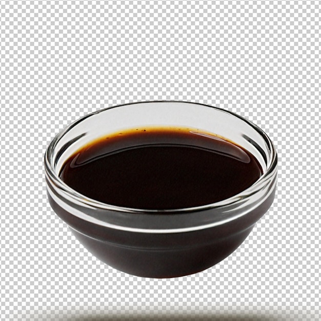 Worcestershire Sauce in a bowl isolated on transparent background