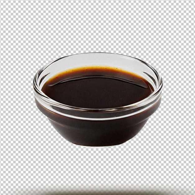 Worcestershire Sauce in a bowl isolated on transparent background