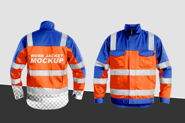 PSD work hi vis jacket mockup