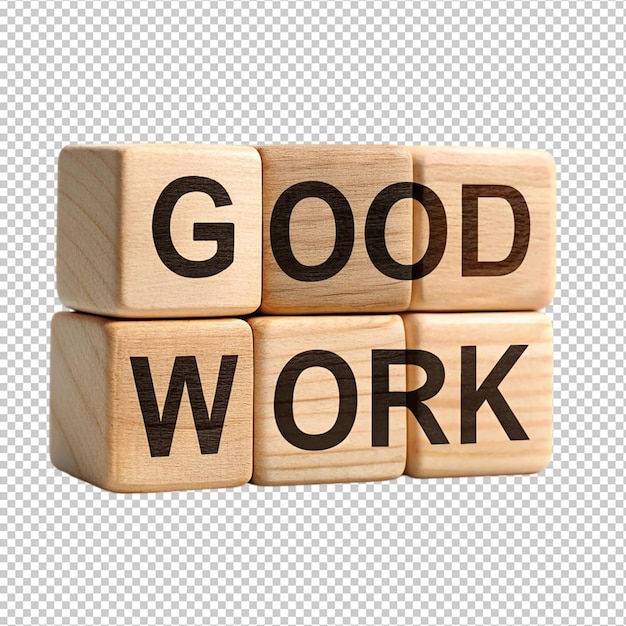 Work word on wooden tiles