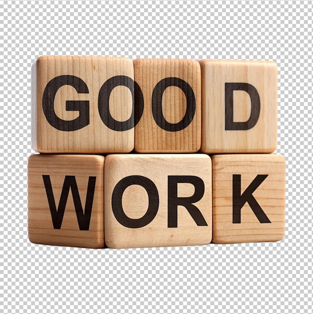 Work word on wooden tiles