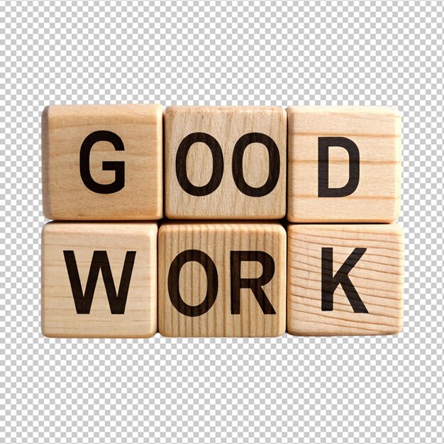 Work word on wooden tiles