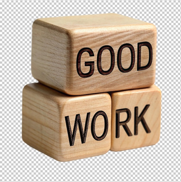 Work word on wooden tiles